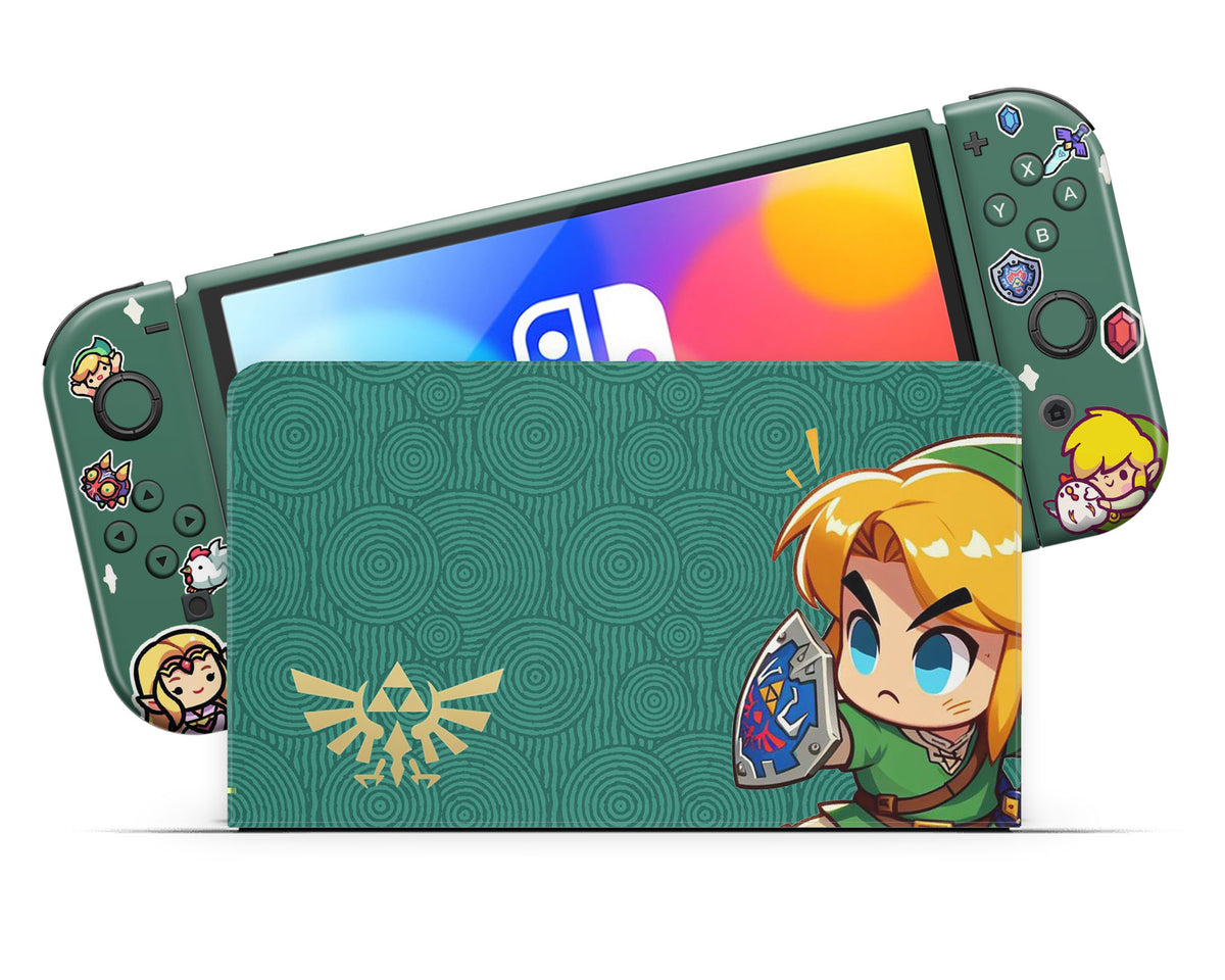 Chibi Zelda Nintendo Switch OLED Skin