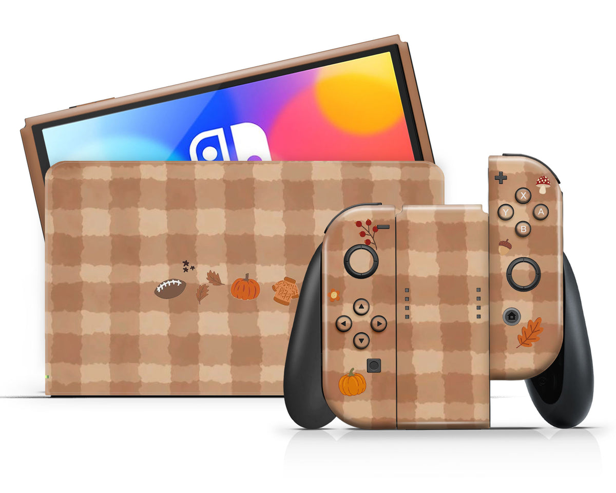 Lux Skins Nintendo Switch OLED Sweater Weather Full Set Skins - Art Artwork Skin
