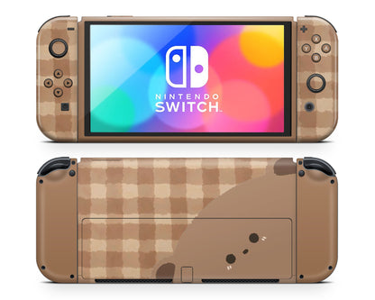 Lux Skins Nintendo Switch OLED Cute Brown Bear Joycons Only Skins - Art Animals Skin
