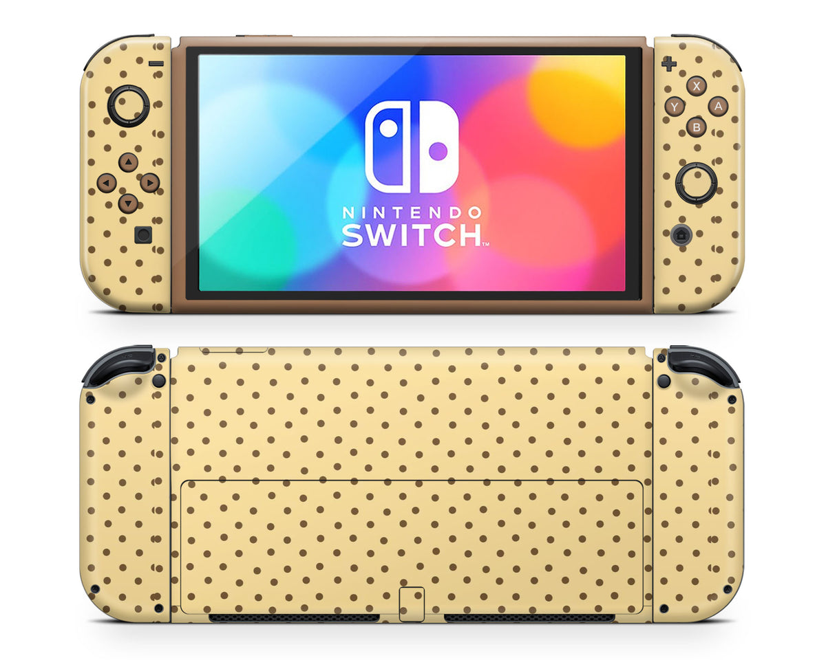 Lux Skins Nintendo Switch OLED Brown Spots Pattern Joycons Only Skins - Pattern  Skin