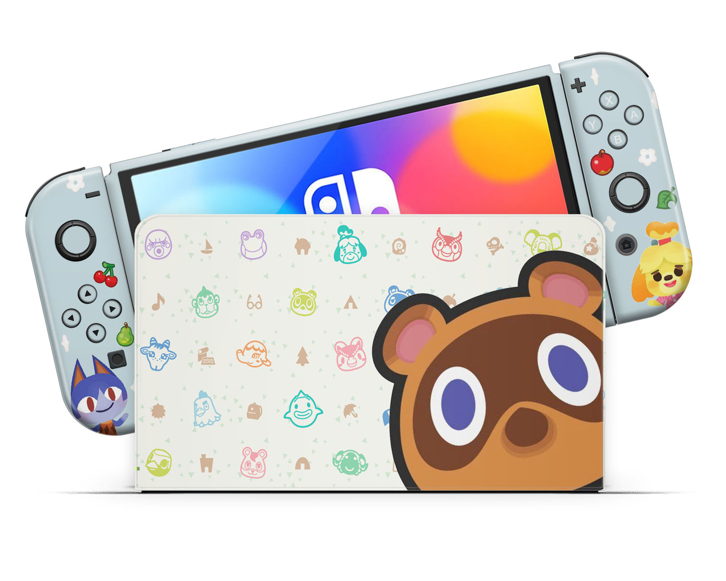 Animal Crossing New Horizon Pattern Nintendo Switch OLED Skin