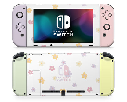 Retro Daisy Flower Nintendo Switch Skin