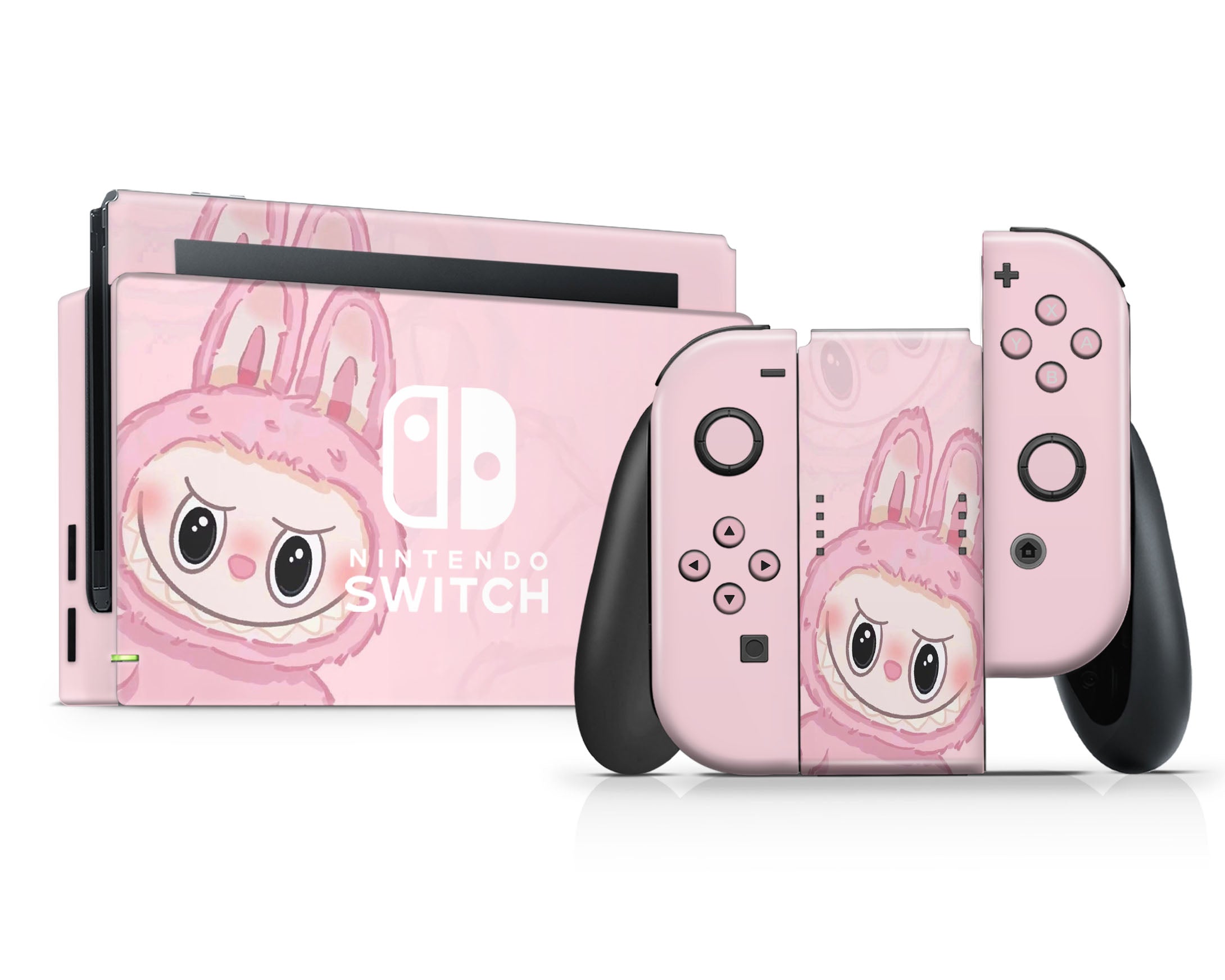Nintendo Switch labubu Cute Pink Labubu Nintendo Switch Skin – Lux Skins Official