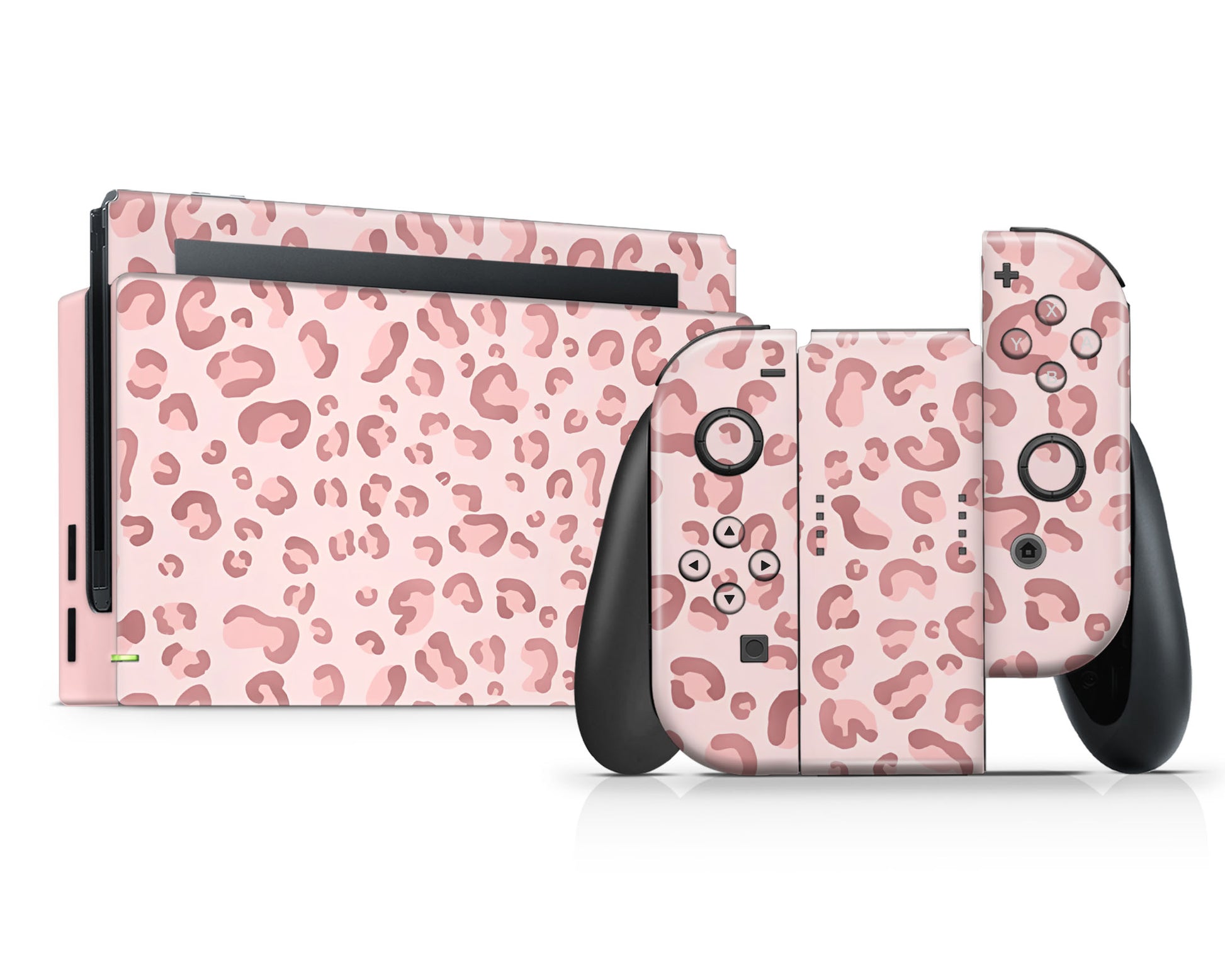 Lux Skins Nintendo Switch Pink Leopard Full Set Skins - Pattern  Skin