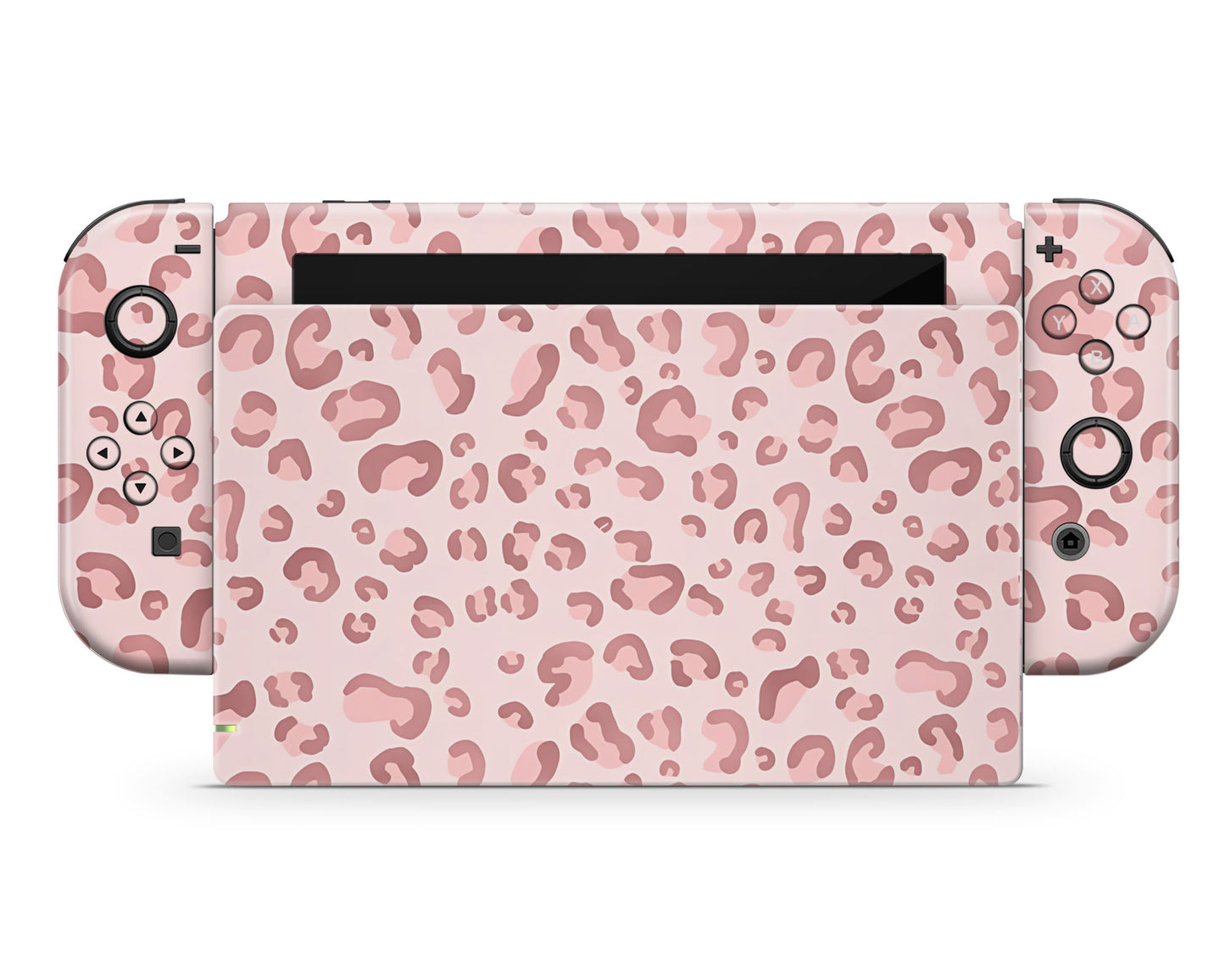 Lux Skins Nintendo Switch Pink Leopard Full Set +Tempered Glass Skins - Pattern  Skin