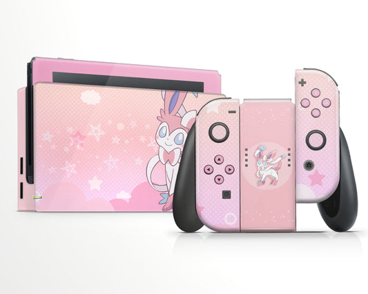 Lux Skins Nintendo Switch Fairy Sylveon Full Set Skins - Pop culture Pika Skin
