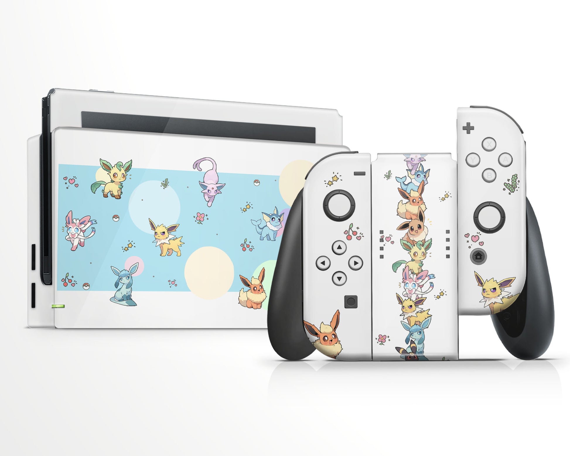 Lux Skins Nintendo Switch Eeveelution Pattern Full Set Skins - Pop culture Pika Skin