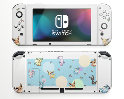 Lux Skins Nintendo Switch Eeveelution Pattern Joycons Only Skins - Pop culture Pika Skin