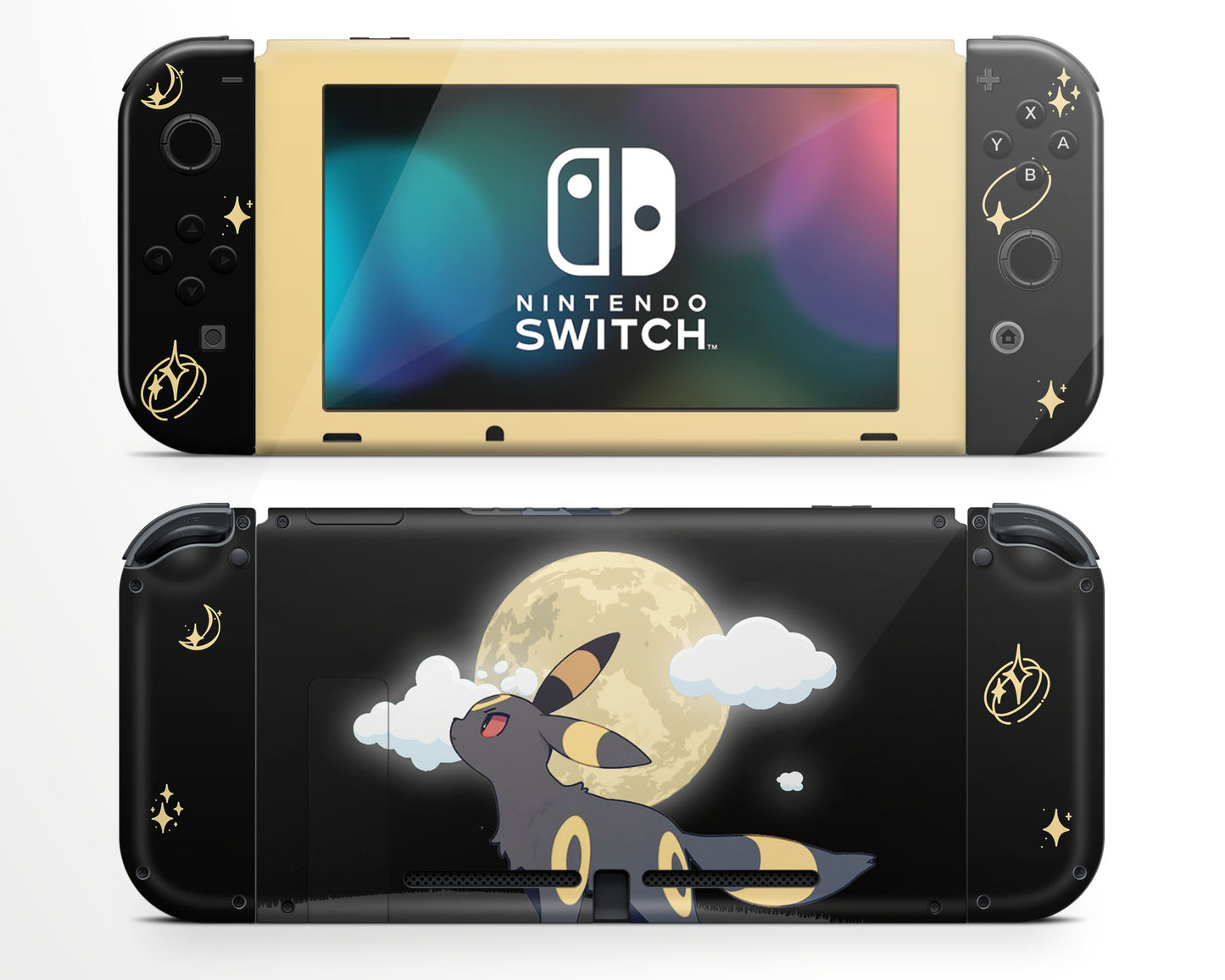 Lux Skins Nintendo Switch Moonlight Umbreon Joycons Only Skins - Pop culture Pika Skin