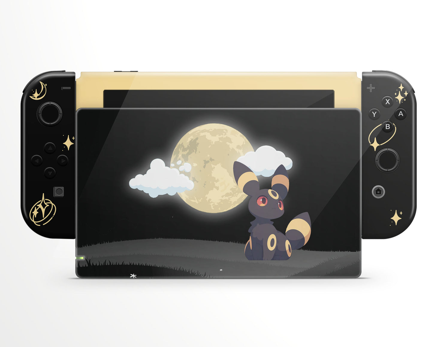 Lux Skins Nintendo Switch Moonlight Umbreon Full Set +Tempered Glass Skins - Pop culture Pika Skin