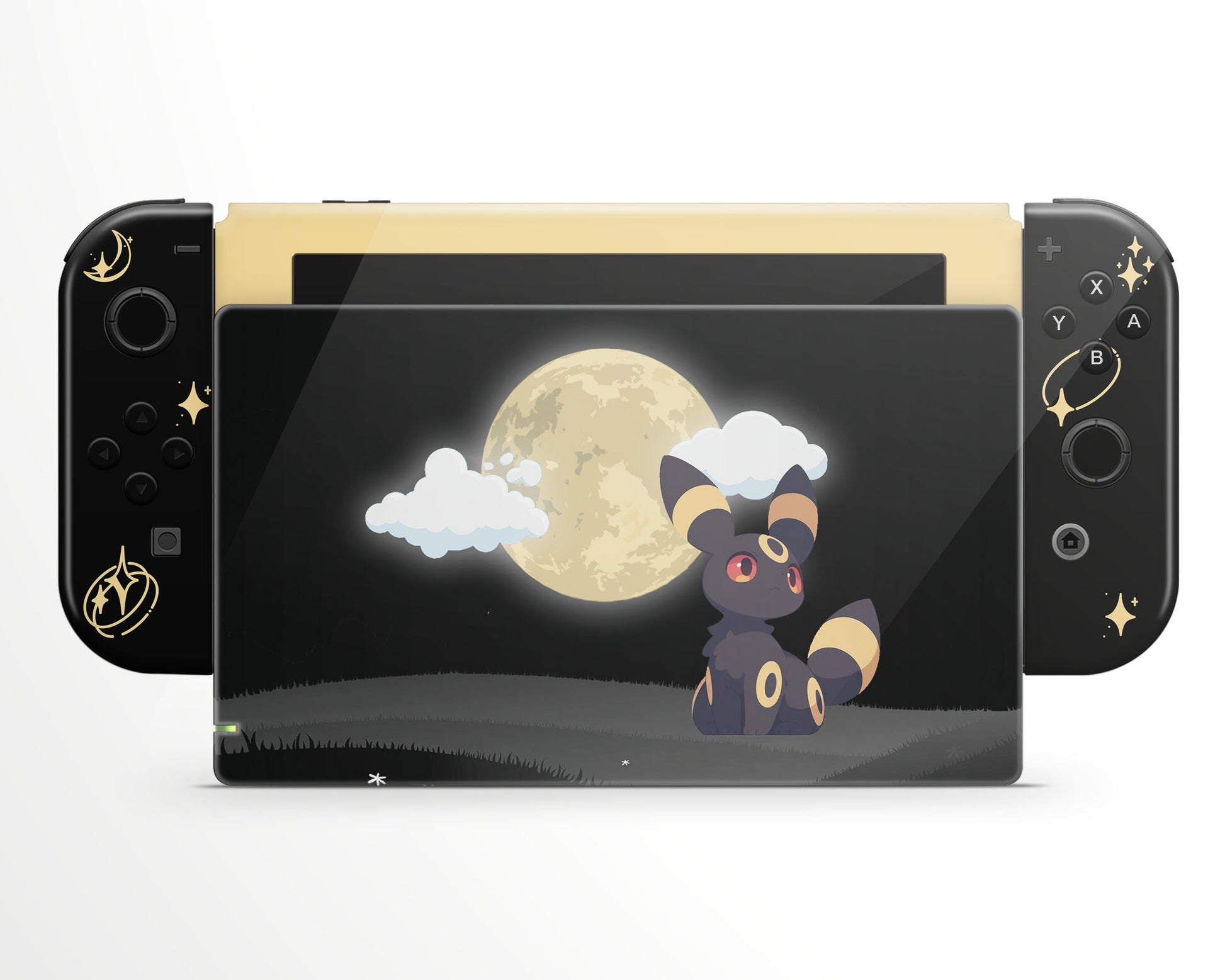 Lux Skins Nintendo Switch Moonlight Umbreon Full Set +Tempered Glass Skins - Pop culture Pika Skin