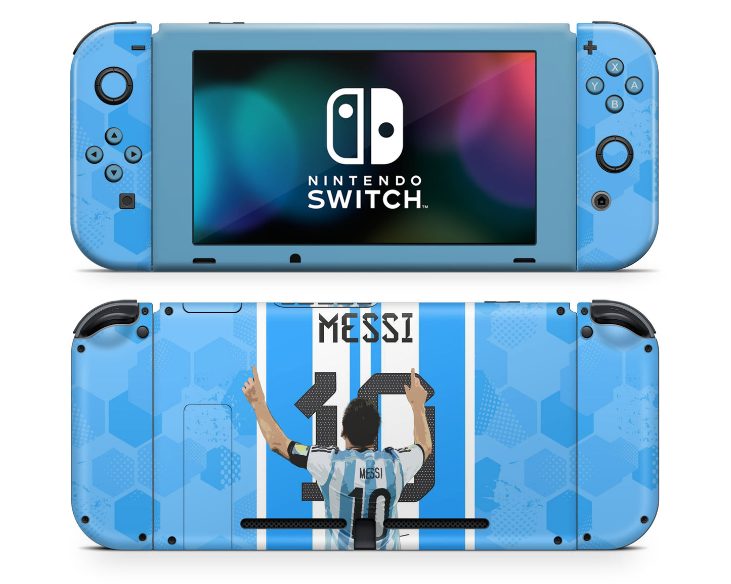 Lux Skins Nintendo Switch Lionel Messi Joycons Only Skins - Sports Soccer Skin