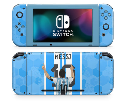 Lux Skins Nintendo Switch Lionel Messi Joycons Only Skins - Sports Soccer Skin