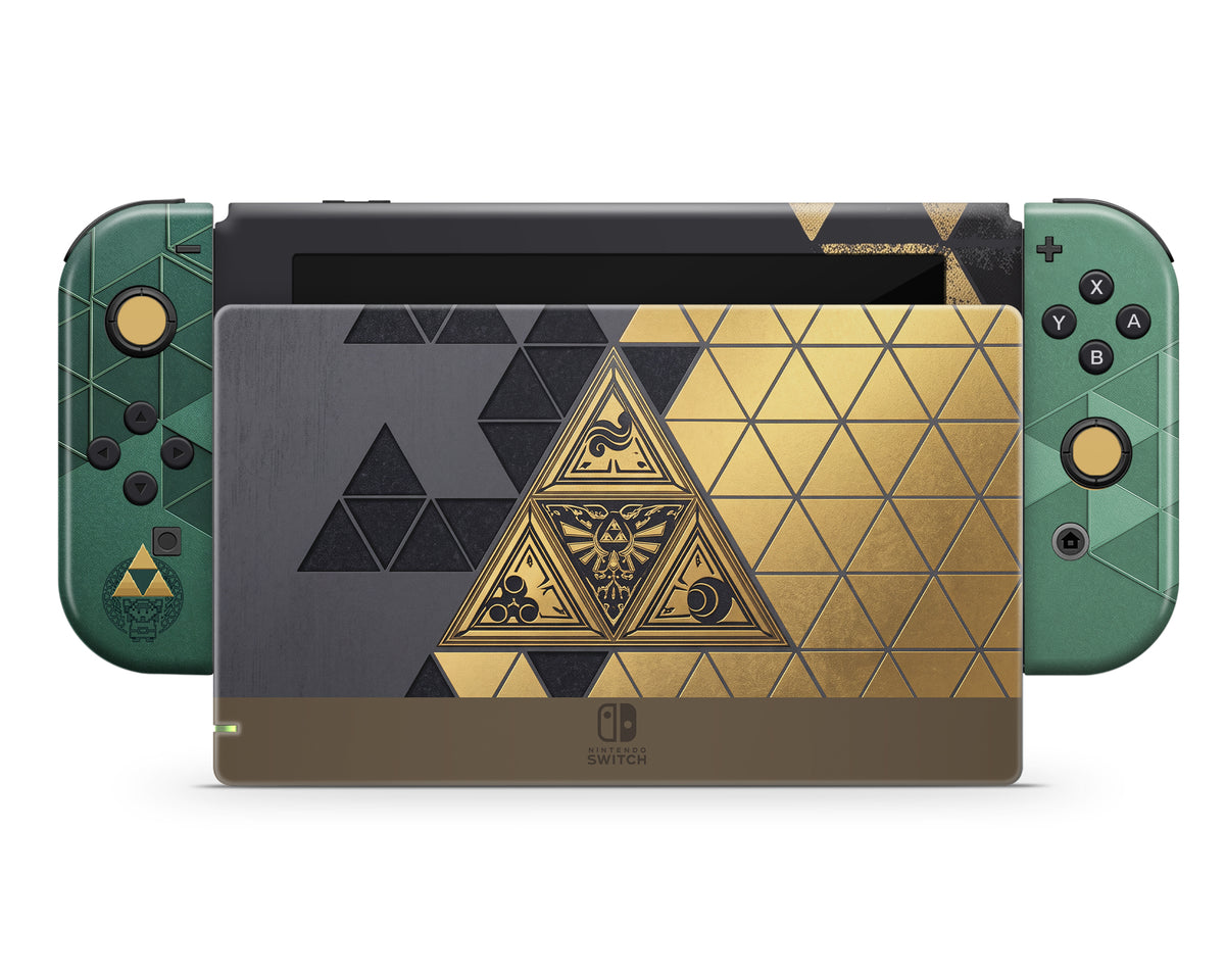 Lux Skins Nintendo Switch Zelda Limited Edition Inspired Full Set +Tempered Glass Skins - Pop culture Zelda Skin