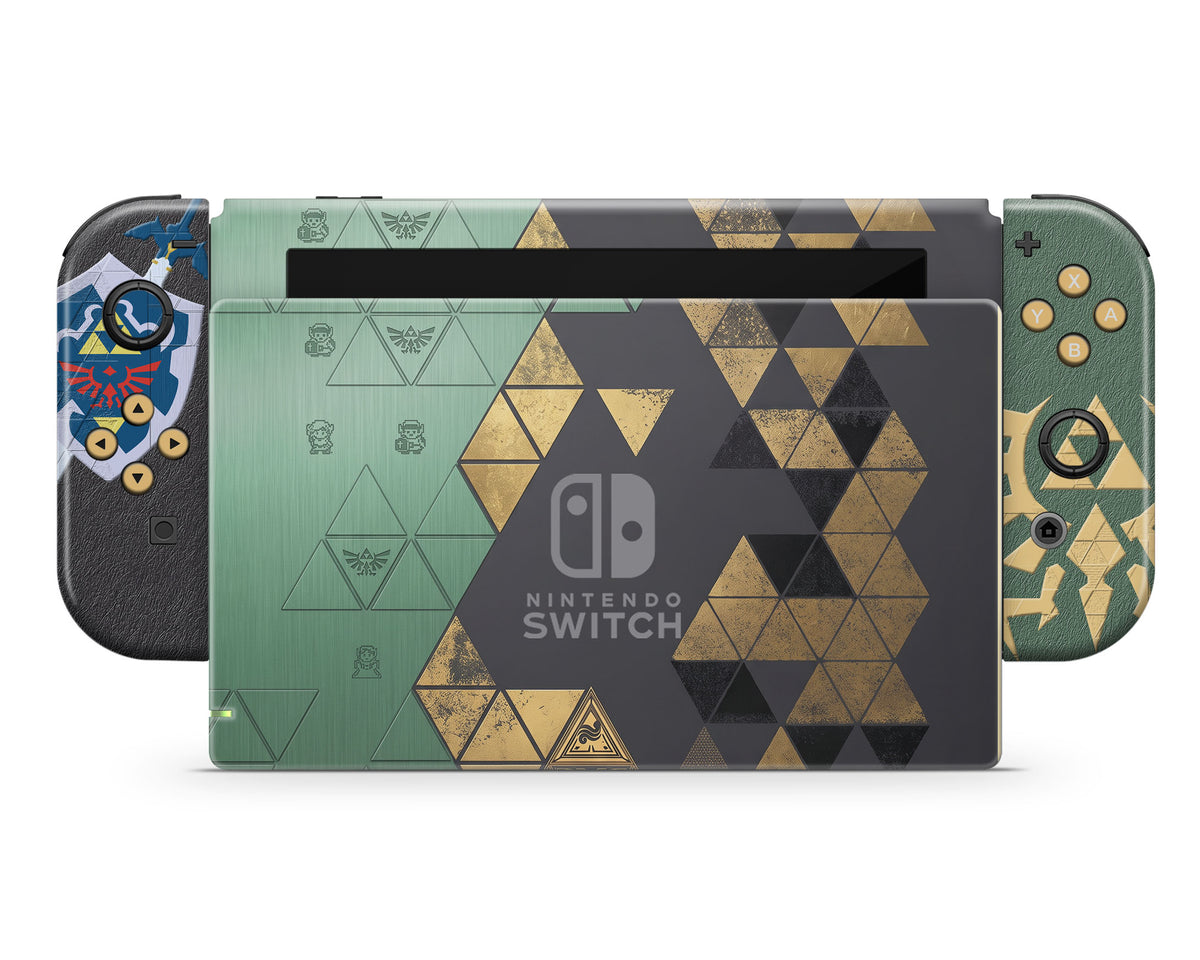 Lux Skins Nintendo Switch Legend of Zelda Full Set +Tempered Glass Skins - Pop culture Zelda Skin