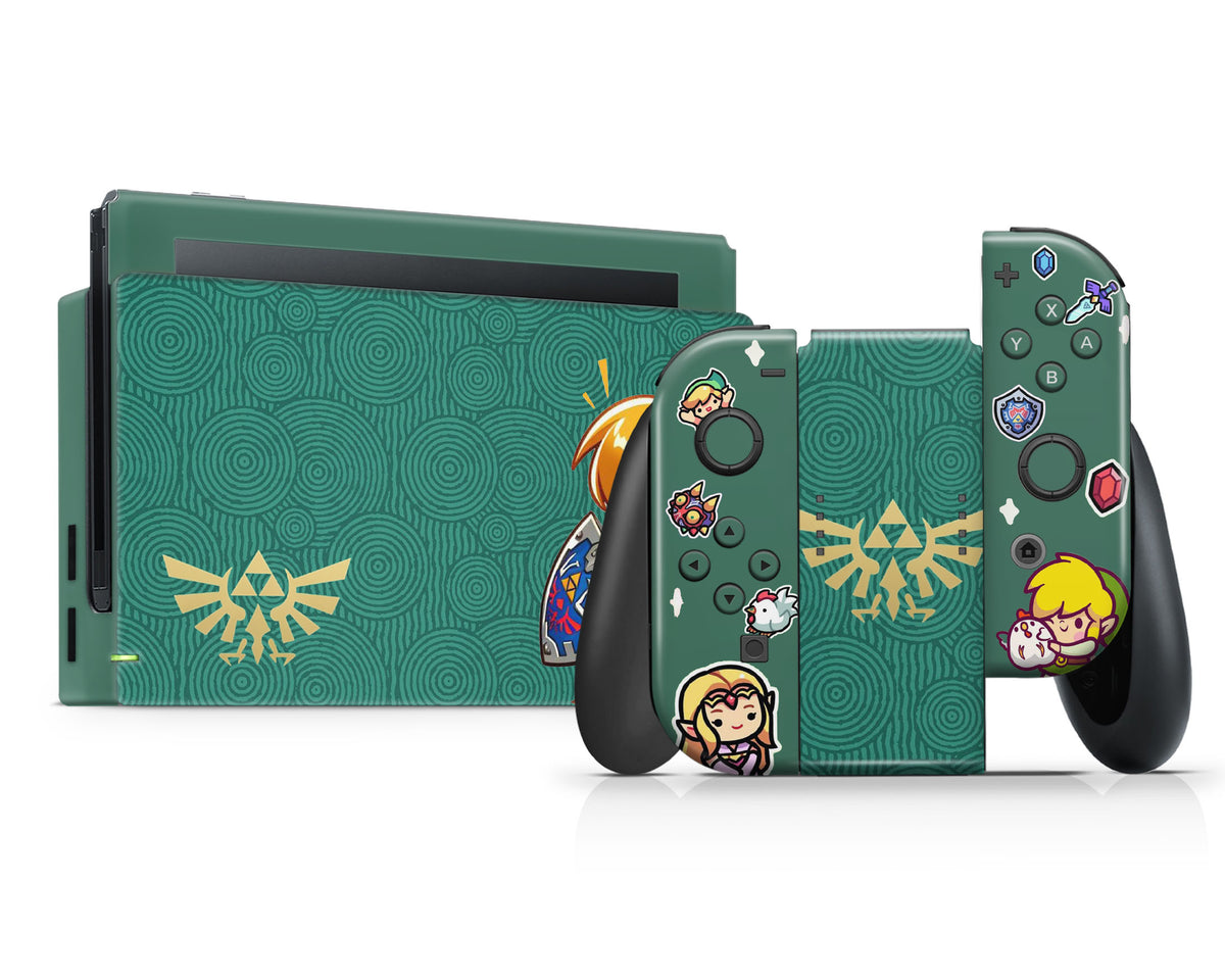 Lux Skins Nintendo Switch Chibi Zelda Full Set Skins - Pop culture Zelda Skin