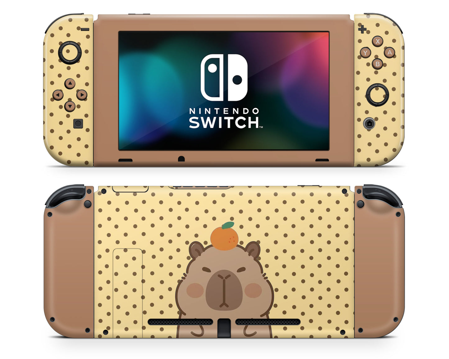 Lux Skins Nintendo Switch Cute Capybara Orange Joycons Only Skins - Animal  Skin