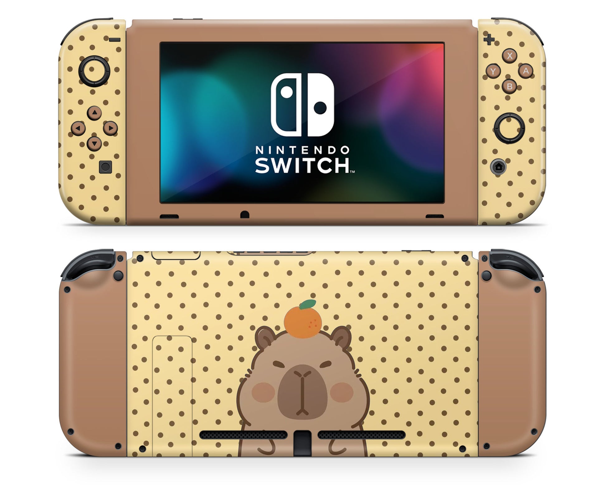 Lux Skins Nintendo Switch Cute Capybara Orange Joycons Only Skins - Animal  Skin
