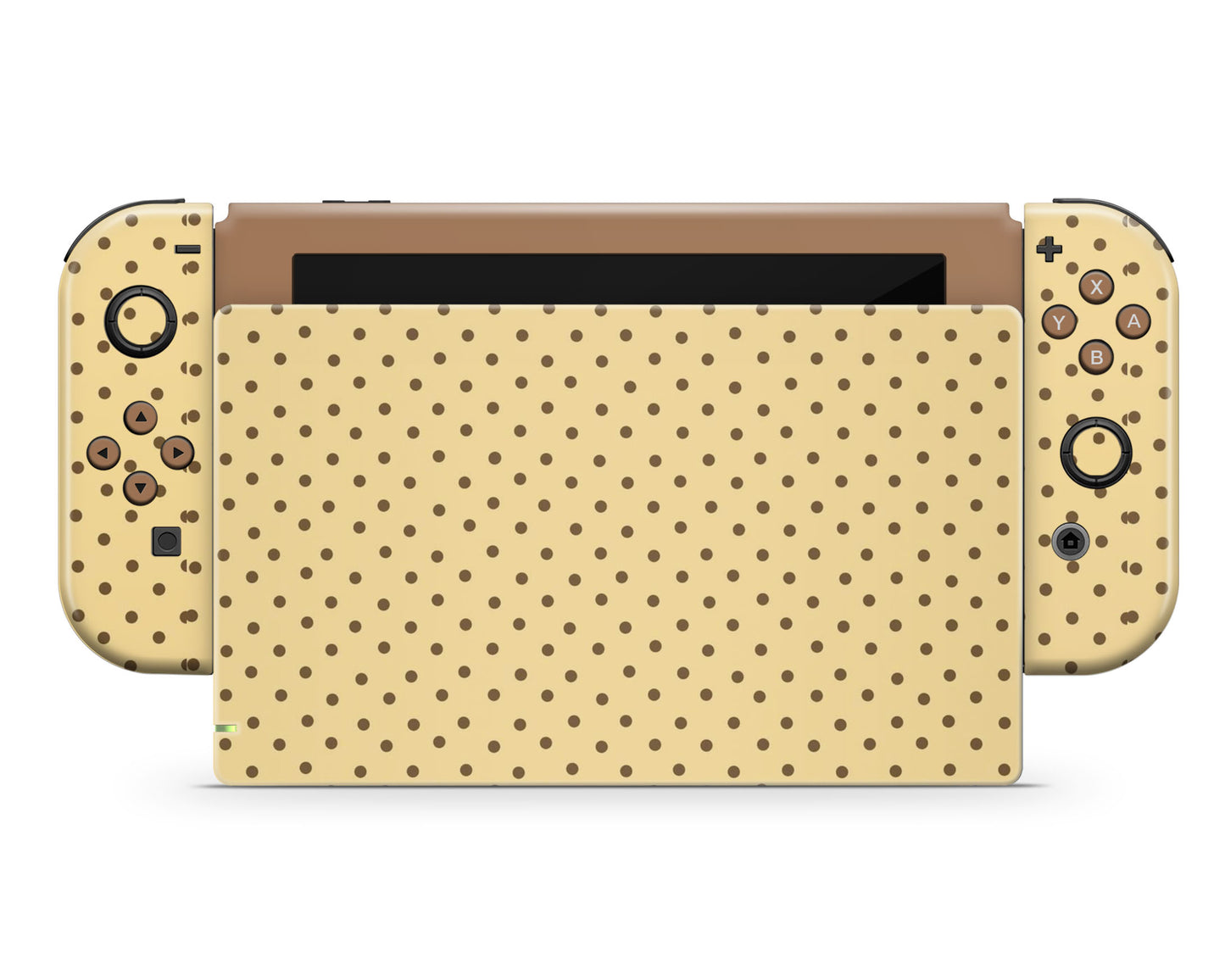 Lux Skins Nintendo Switch Brown Spots Pattern Full Set +Tempered Glass Skins - Pattern  Skin