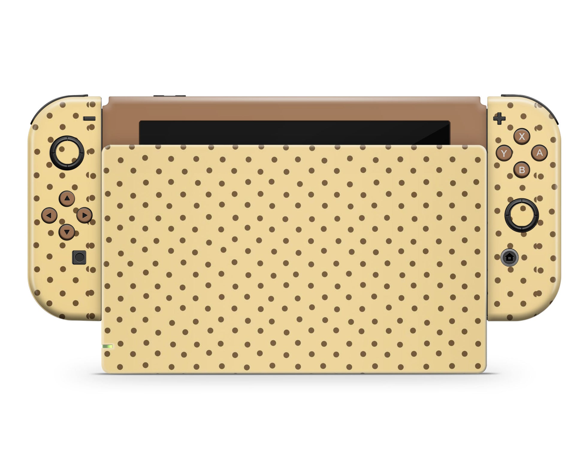 Lux Skins Nintendo Switch Brown Spots Pattern Full Set +Tempered Glass Skins - Pattern  Skin