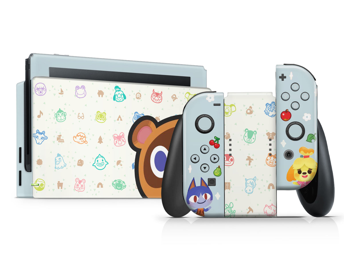 Lux Skins Nintendo Switch Animal Crossing New Horizon Pattern Full Set Skins - Pop culture Animal Crossing Skin