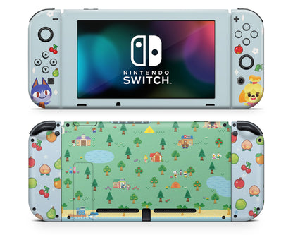 Lux Skins Nintendo Switch Animal Crossing New Horizon Pattern Joycons Only Skins - Pop culture Animal Crossing Skin
