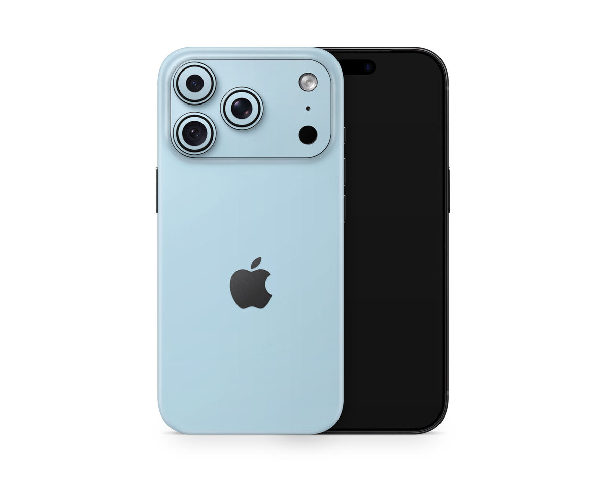 Lux Skins iPhone Signature Baby Blue iPhone 18 Pro Skins - Solid Colours Pastel Series 18 Pro & Pro Max Skin