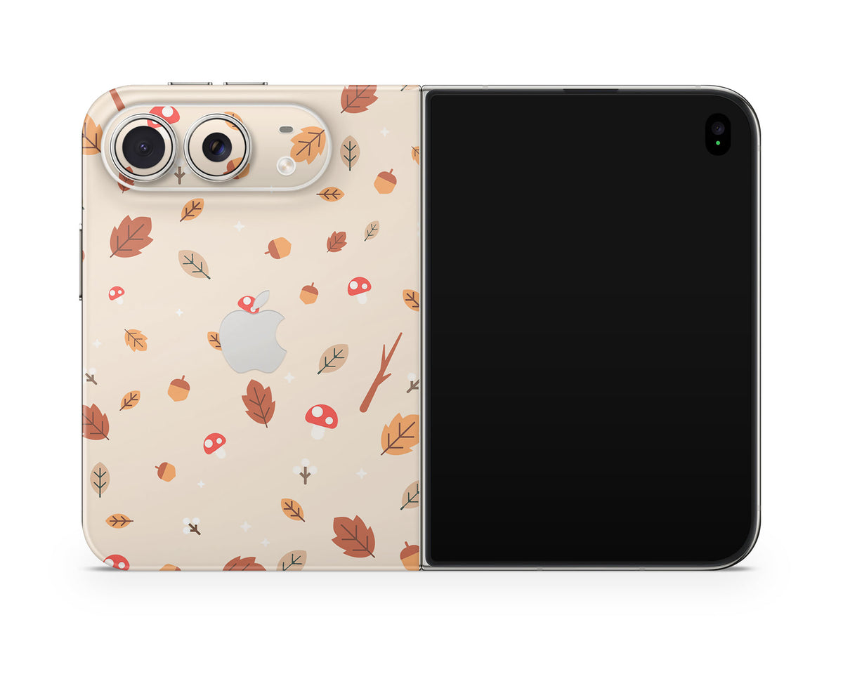 Lux Skins iPhone Cute Mushroom Leaves iPhone Duo Skins - Art Floral Duo Skin
