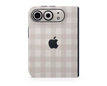 Lux Skins iPhone Beige Gingham iPhone Duo Skins - Pattern Artwork Duo Skin