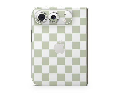Lux Skins iPhone Matcha Checkered iPhone Duo Skins - Pattern Artwork Duo Skin