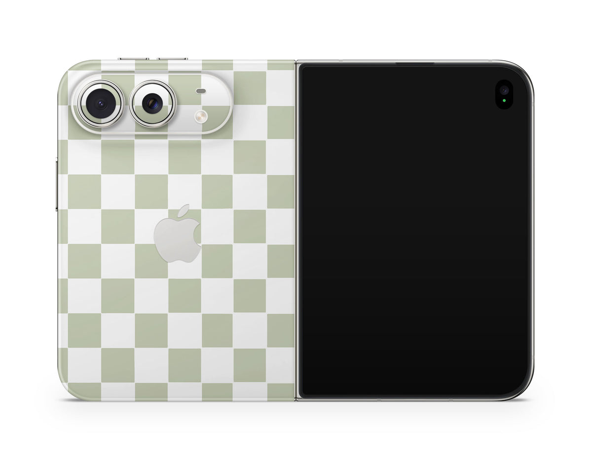 Lux Skins iPhone Matcha Checkered iPhone Duo Skins - Pattern Artwork Duo Skin