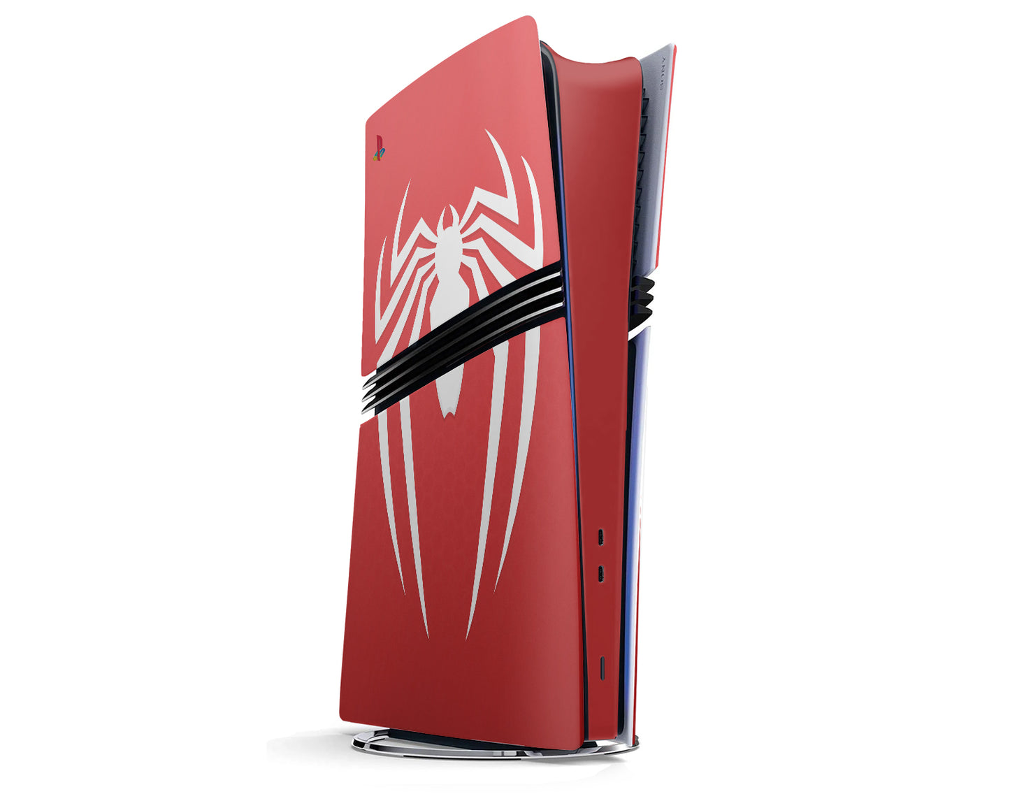 Lux Skins PS5 Pro Red Spiderman PS5 Pro Skins - Pop culture Spiderman Skin