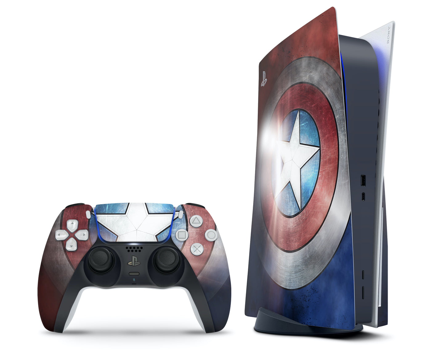 Captain America Shield PS5 Pro Skin