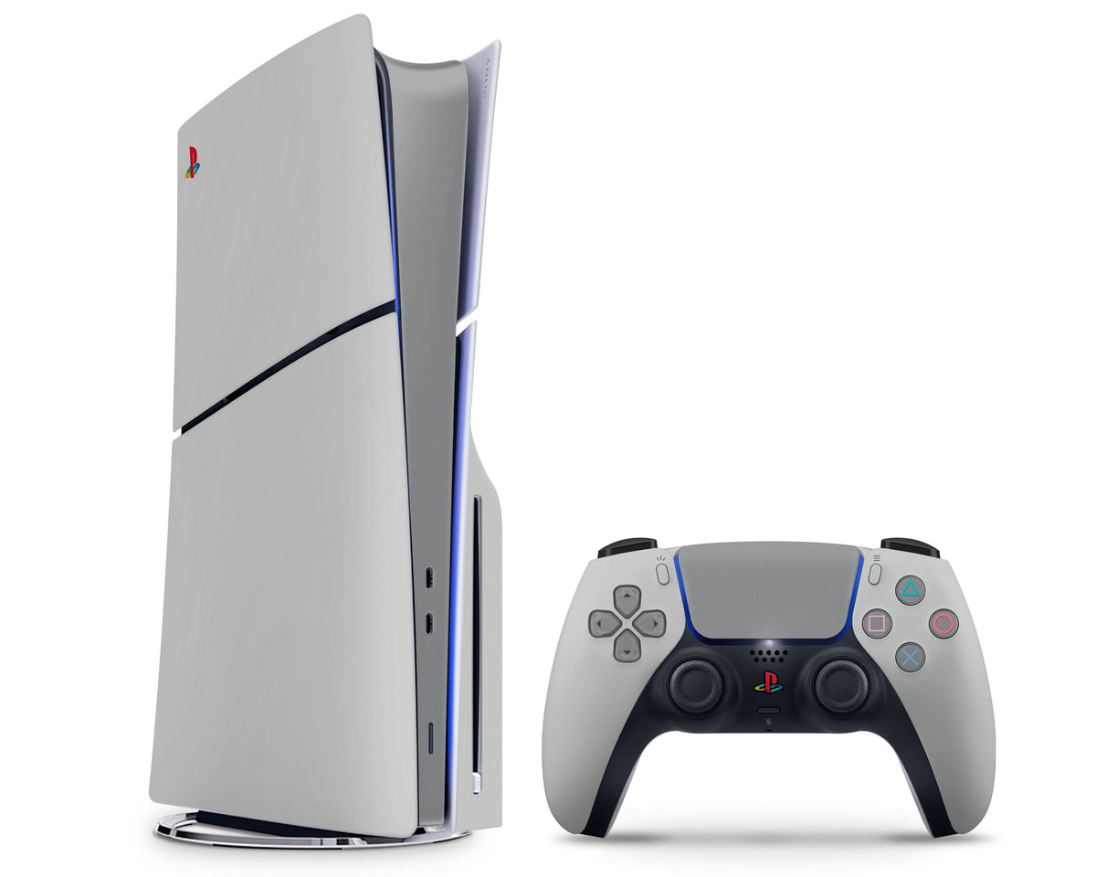 Ps5 Retro Colorwave Retro Classic Playstation Grey PS5 Slim Skin – Lux Skins Official