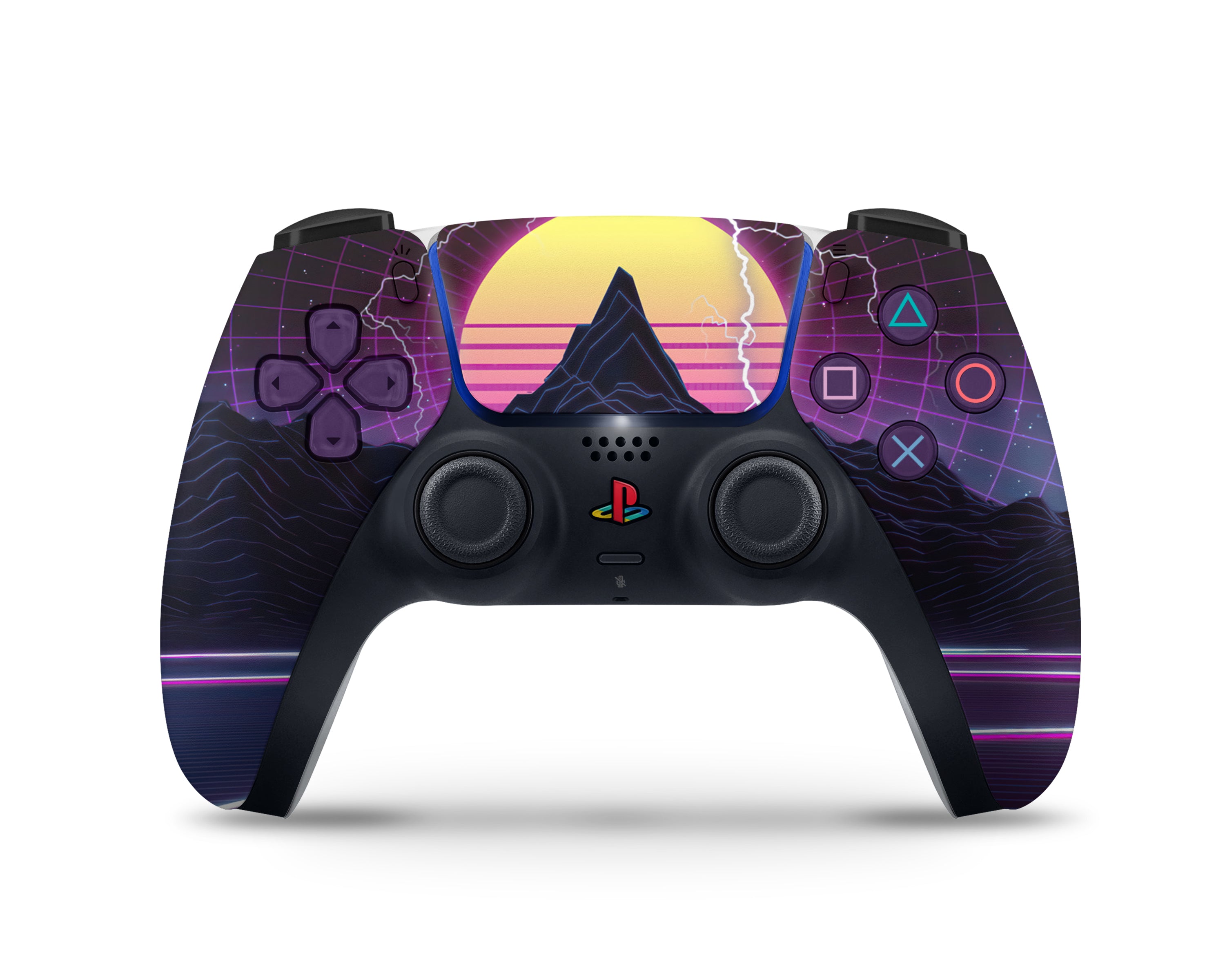 Ps5 Retro Colorwave Retrowave Synthwave PS5 Controller Skin – Lux Skins Official