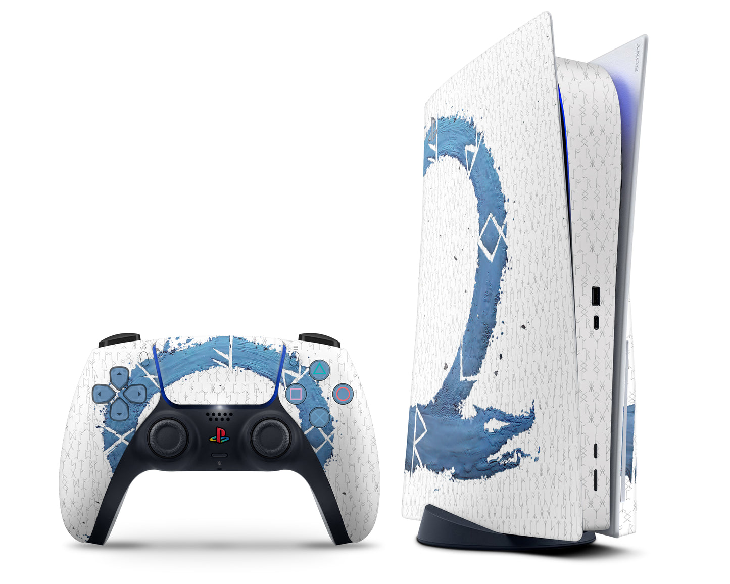 God of War Blue Ragnarok PS5 Pro Skin