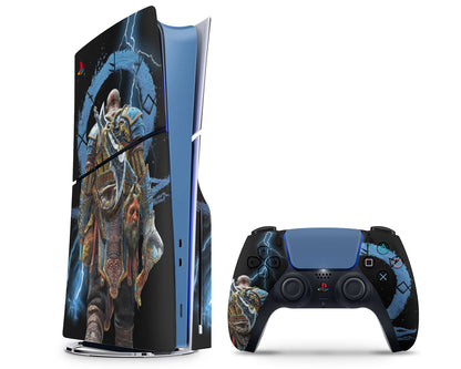 God of War Ragnarok Electric Black PS5 Pro Skin