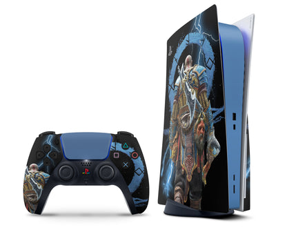 God of War Ragnarok Electric Black PS5 Pro Skin