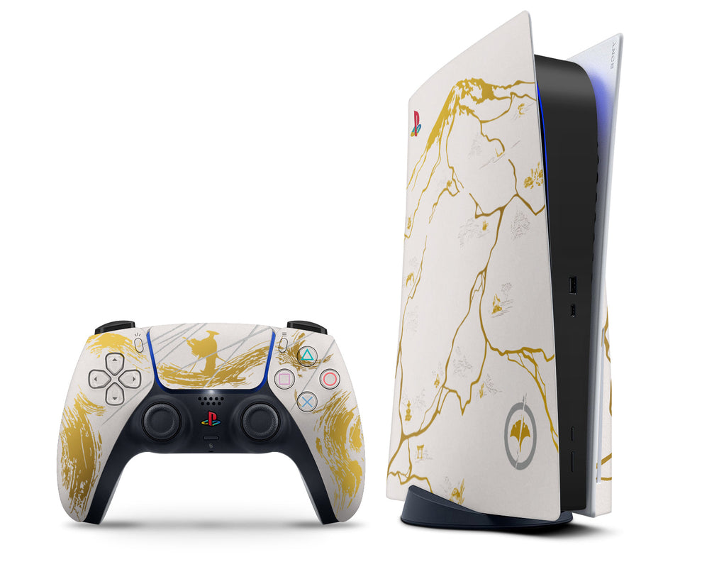 Ghost of Yotei Gold Limited Edition Inspired PS5 Skin – Lux Skins Official