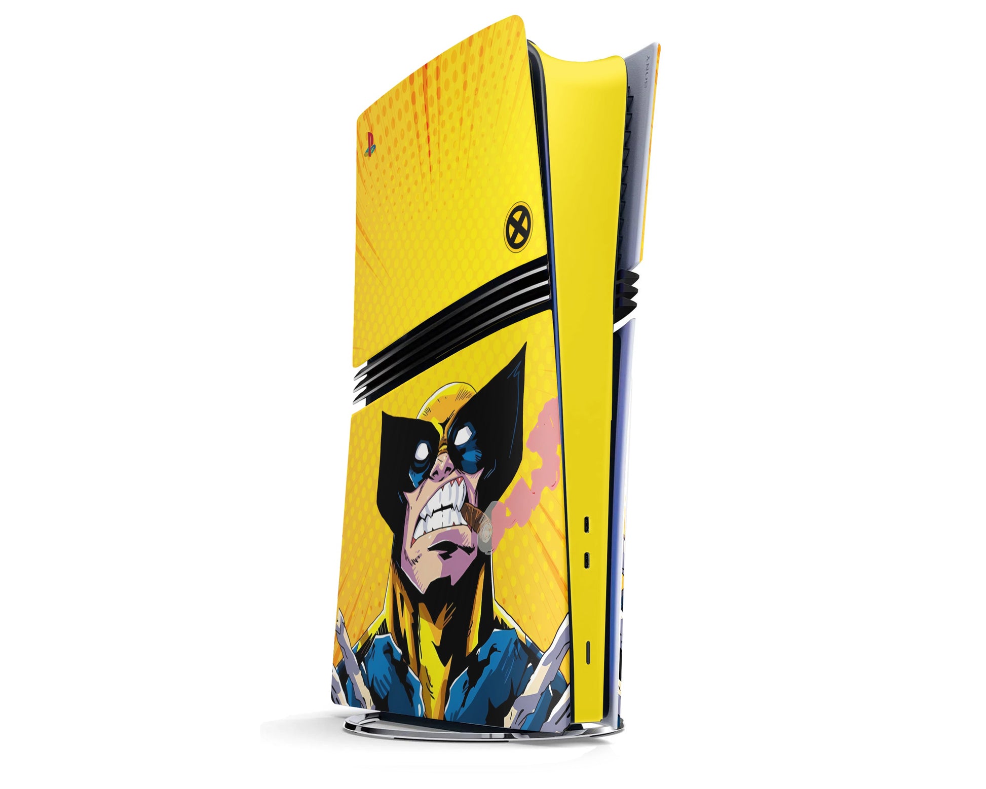 Lux Skins PS5 Pro Wolverine Comics Yellow PS5 Pro Skins - Pop culture Comics Skin
