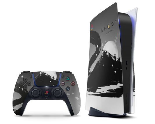 Lux Skins PS5 Black Ghost of Yotei PS5 Skins - Pop culture Ghost of Yotei Skin