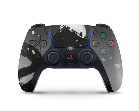 Lux Skins PS5 Controller Black Ghost of YoteiSkins - Pop culture Ghost of Yotei Skin