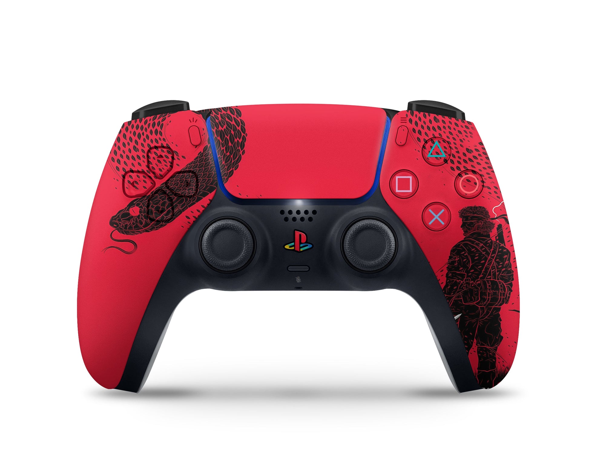 lux gear Metal Gear Red Minimalist PS5 Controller Skin