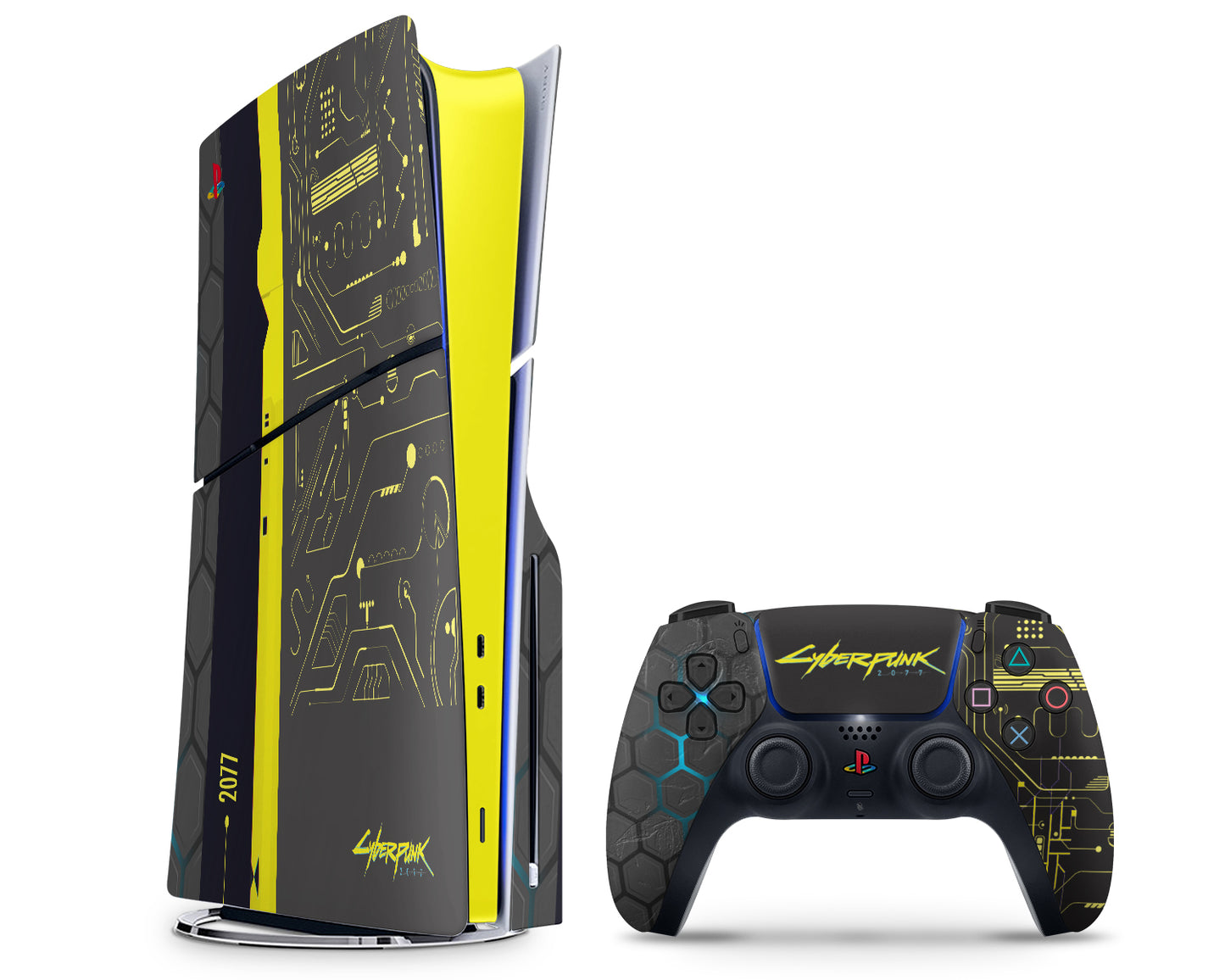 Retro Cyberpunk 2077 PS5 Slim Skin