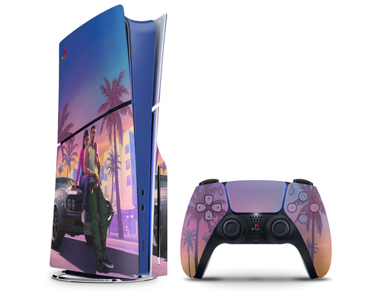 GTA 6 Neon Paradise PS5 Slim Skin