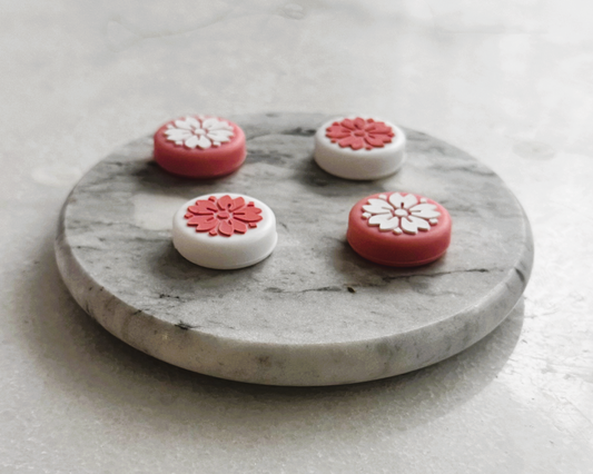 Pink Sakura Switch 2 Thumb Grips