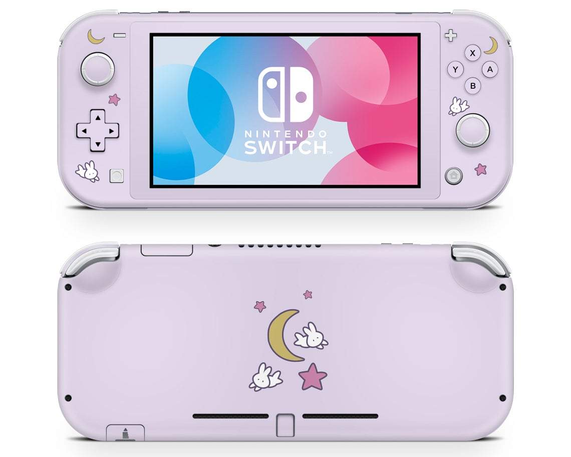 Lux Skins Nintendo Switch Lite Sailor Moon Purple Minimalist Full Set Skins - Pop culture Sailor Moon Skin
