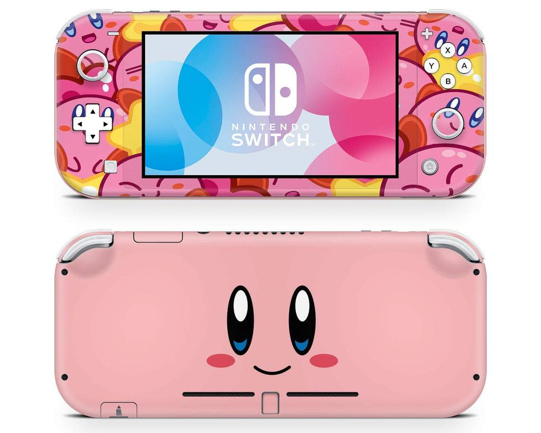 Cute Kirby Face Pattern Nintendo Switch Lite Skin – Lux Skins Official