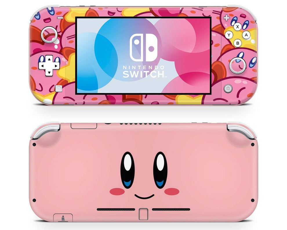 Cute Kirby Face Pattern Nintendo Switch Lite Skin – Lux Skins Official