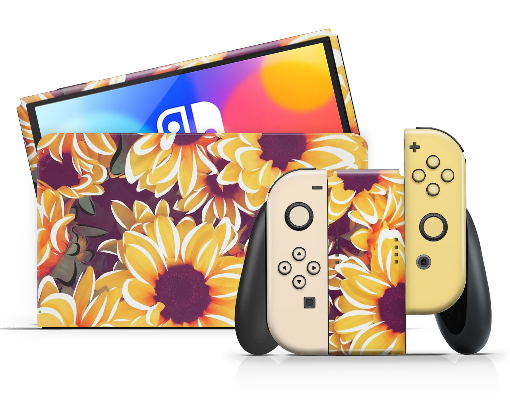 Sunflower Daisy Nintendo Switch OLED Skin – Lux Skins Official